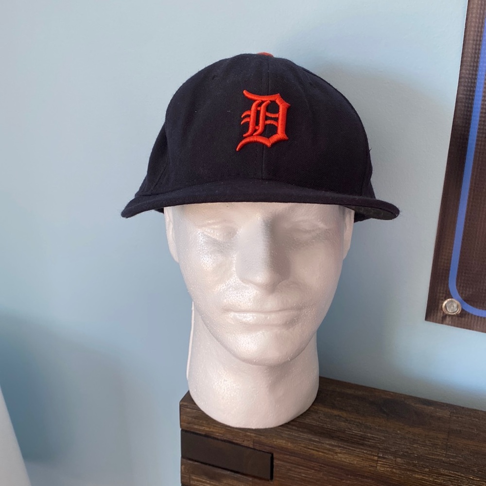 New Era Cool Base MLB Classic Detroit Tigers Navy Blue & Orange Baseball Cap Hat